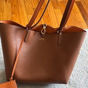 Lauren Ralph Lauren Tan Leather Tote